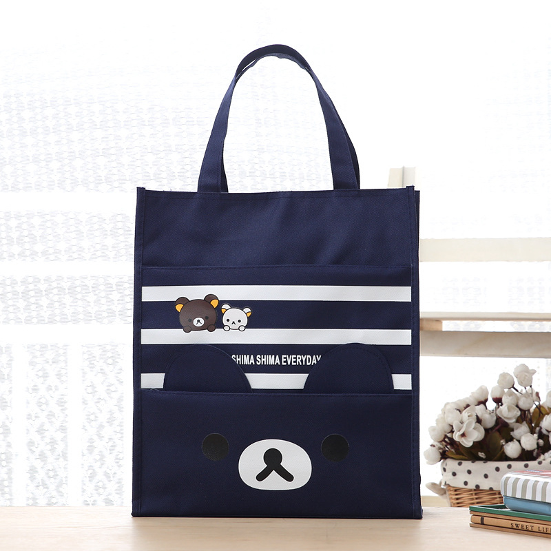 Shopper Tote Canvas - Taşınabilir su geçirmez beslenme çantası, elde