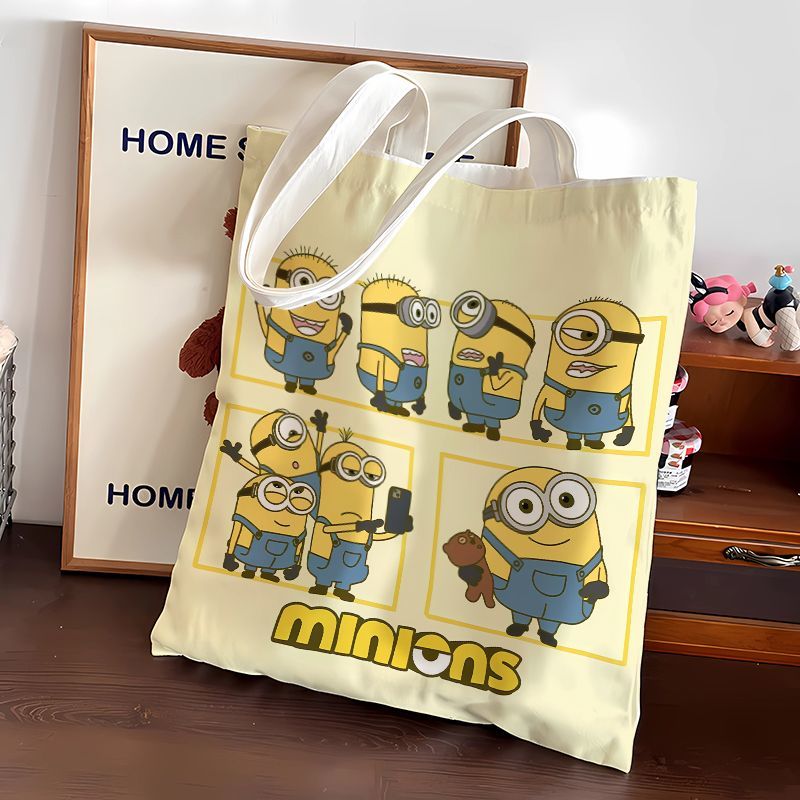 Shopper Tote Canvas - Minyonlar film animasyon karikatür sevimli kanvas