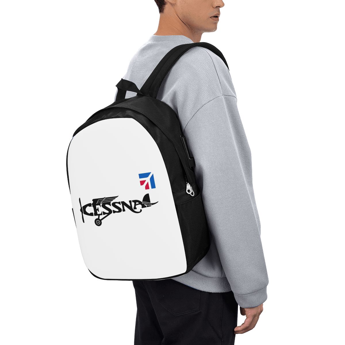 Women Bags For Laptop - Cessna Logo Sırt Çantası Seyahat Dizüstü