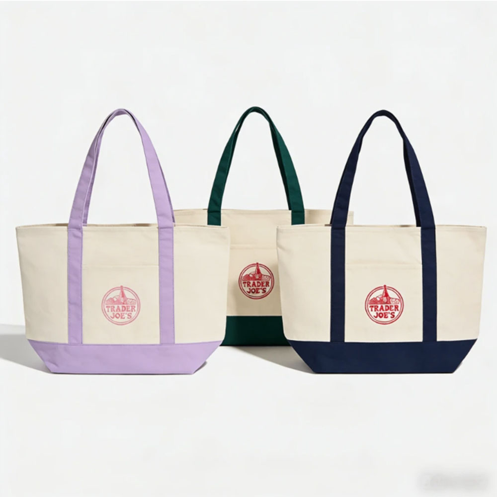 Shopper Tote Canvas - 1PCS-Trader Joe Büyük Tote Alışveriş Çantası