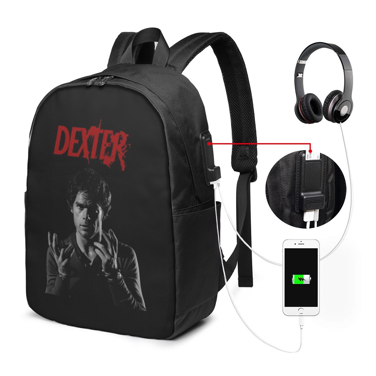 Women Bags For Laptop - Film Dexter Morgan Sırt Çantası Seyahat
