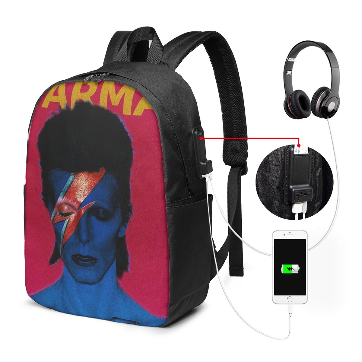 Women Bags For Laptop - Davids Bowied Sırt Çantası Seyahat Dizüstü