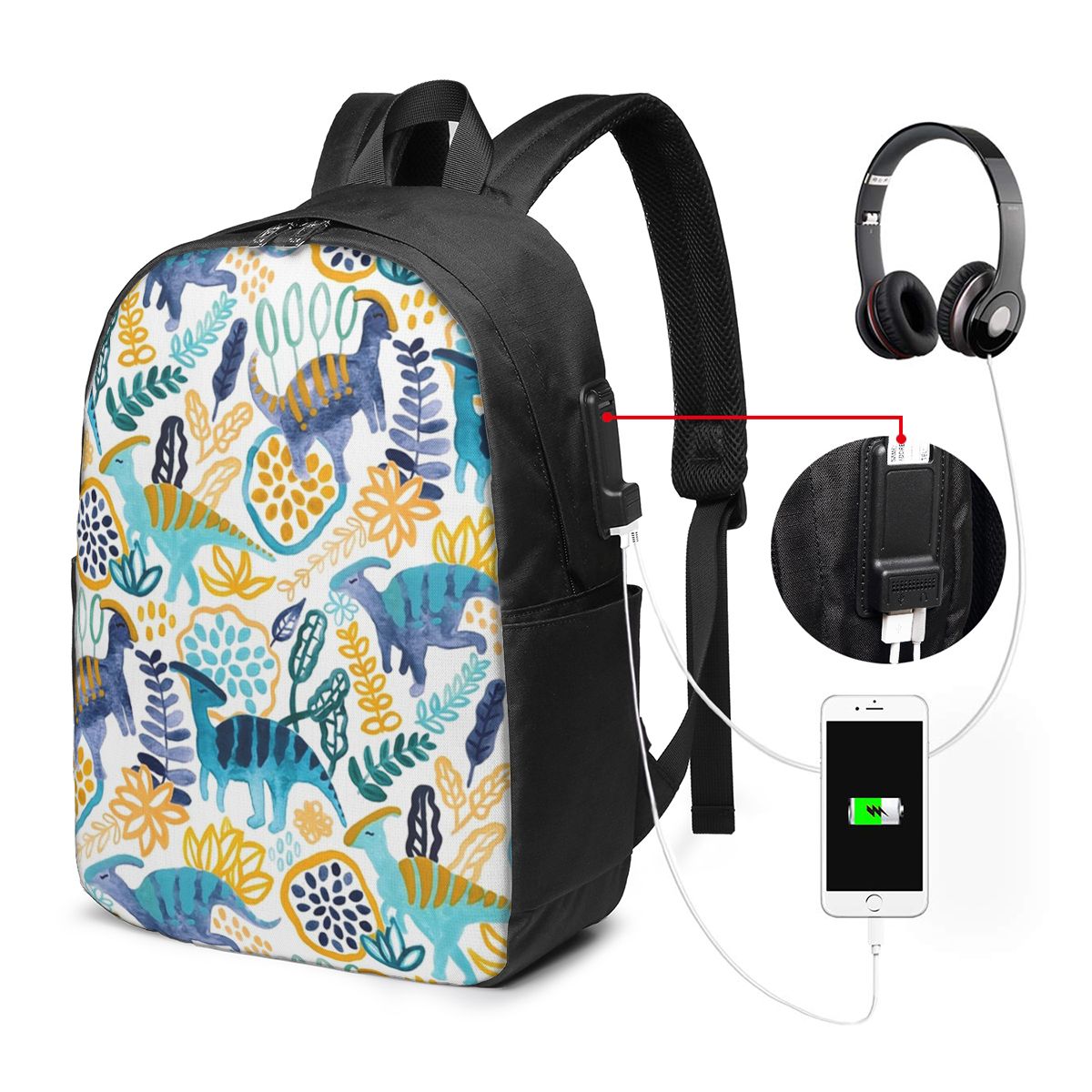 Women Bags For Laptop - Guaj Parasaurolophuses Sırt Çantası Seyahat Dizüstü