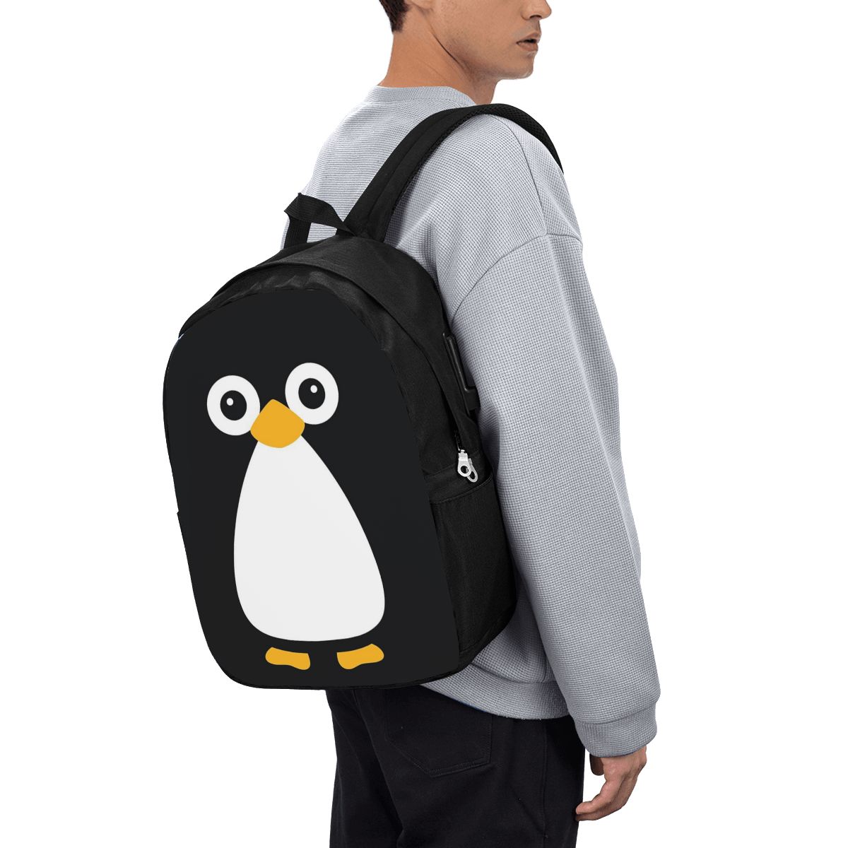 Women Bags For Laptop - Sevimli Vektör Penguen Sırt Çantası Seyahat