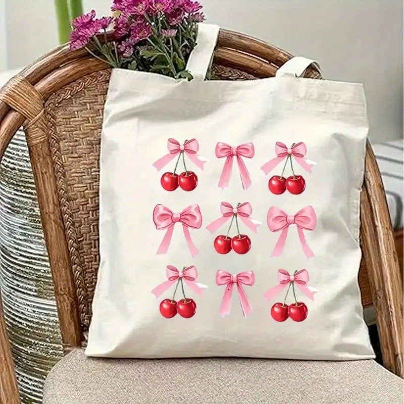 Kiraz Fiyonk Tasarımlı Kanvas  - Shopper Tote Canvas incelemesi ve fiyatı