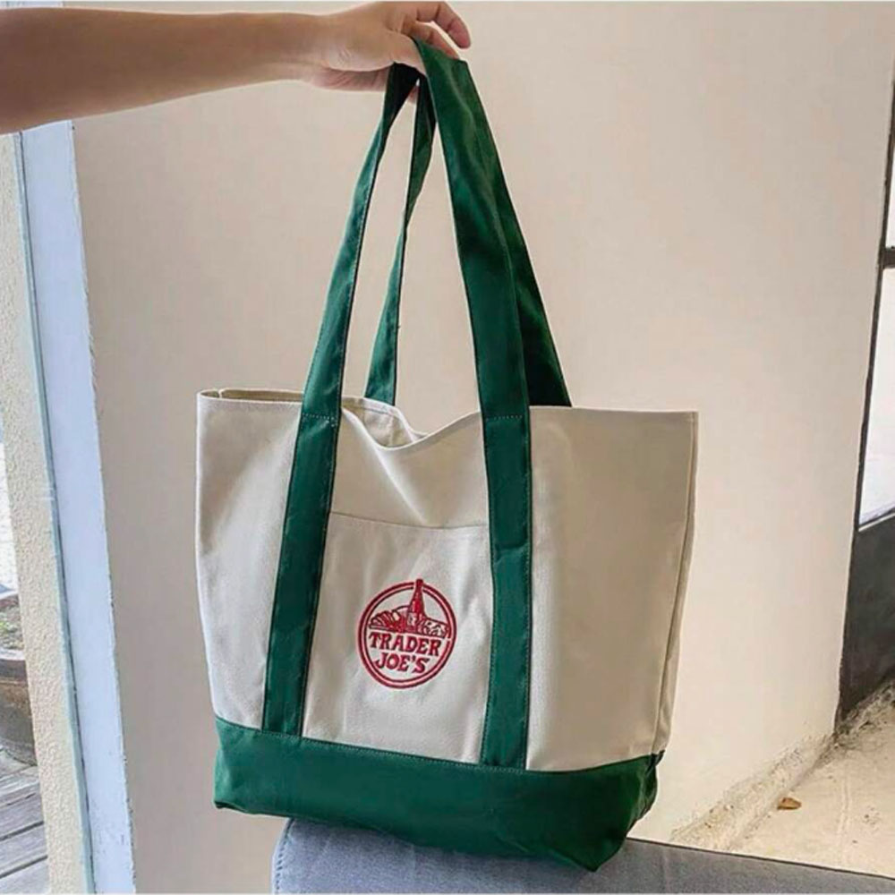 1PCS-Trader Joe Büyük Tote Alı - Shopper Tote Canvas incelemesi ve fiyatı