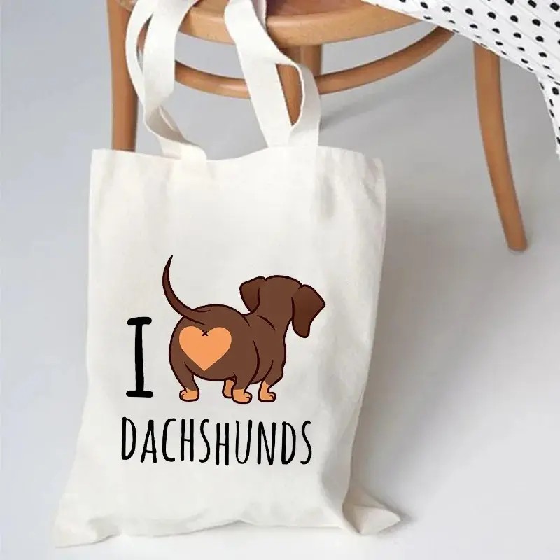 Sevimli Dachshund Komik Çanta  - Shopper Tote Canvas incelemesi ve fiyatı