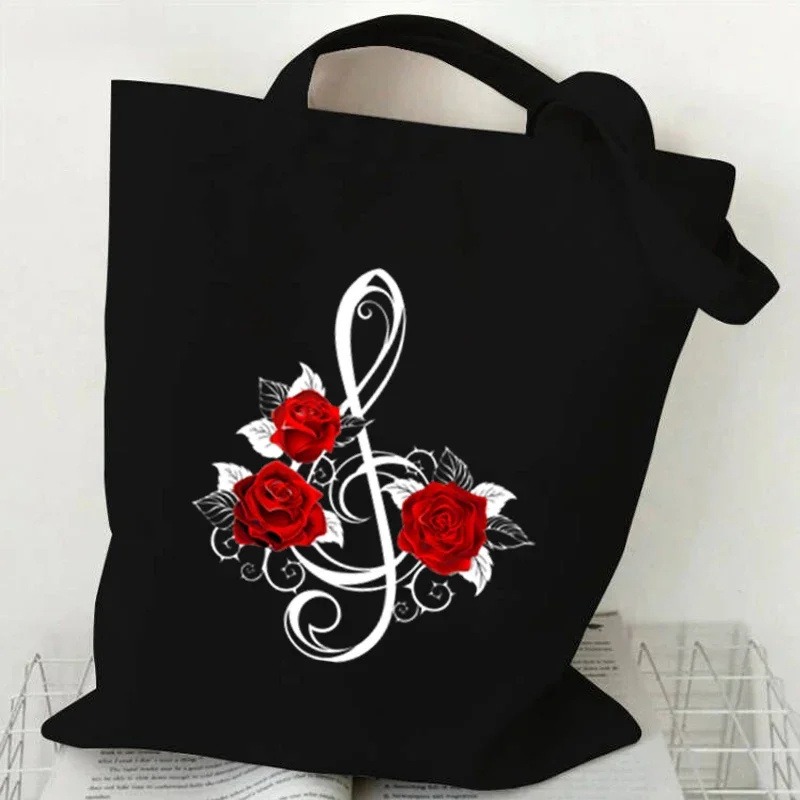 Müzik Notası Kalp Atışı Baskıl - Shopper Tote Canvas incelemesi ve fiyatı