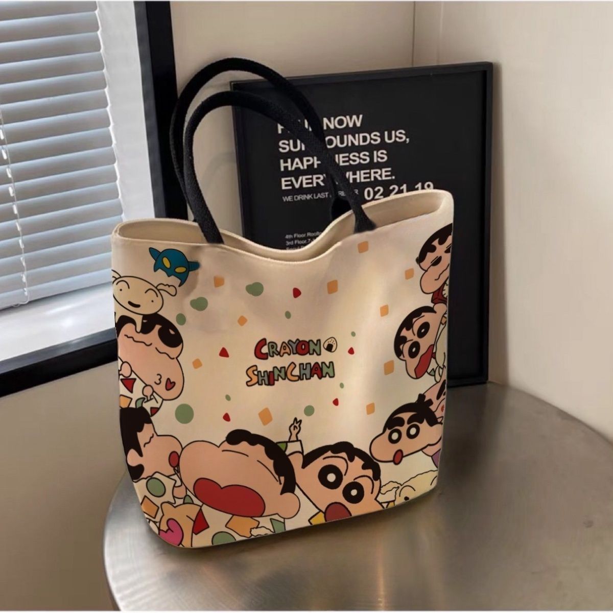 2026 Yeni Crayon Shin-chan Kan - Shopper Tote Canvas incelemesi ve fiyatı