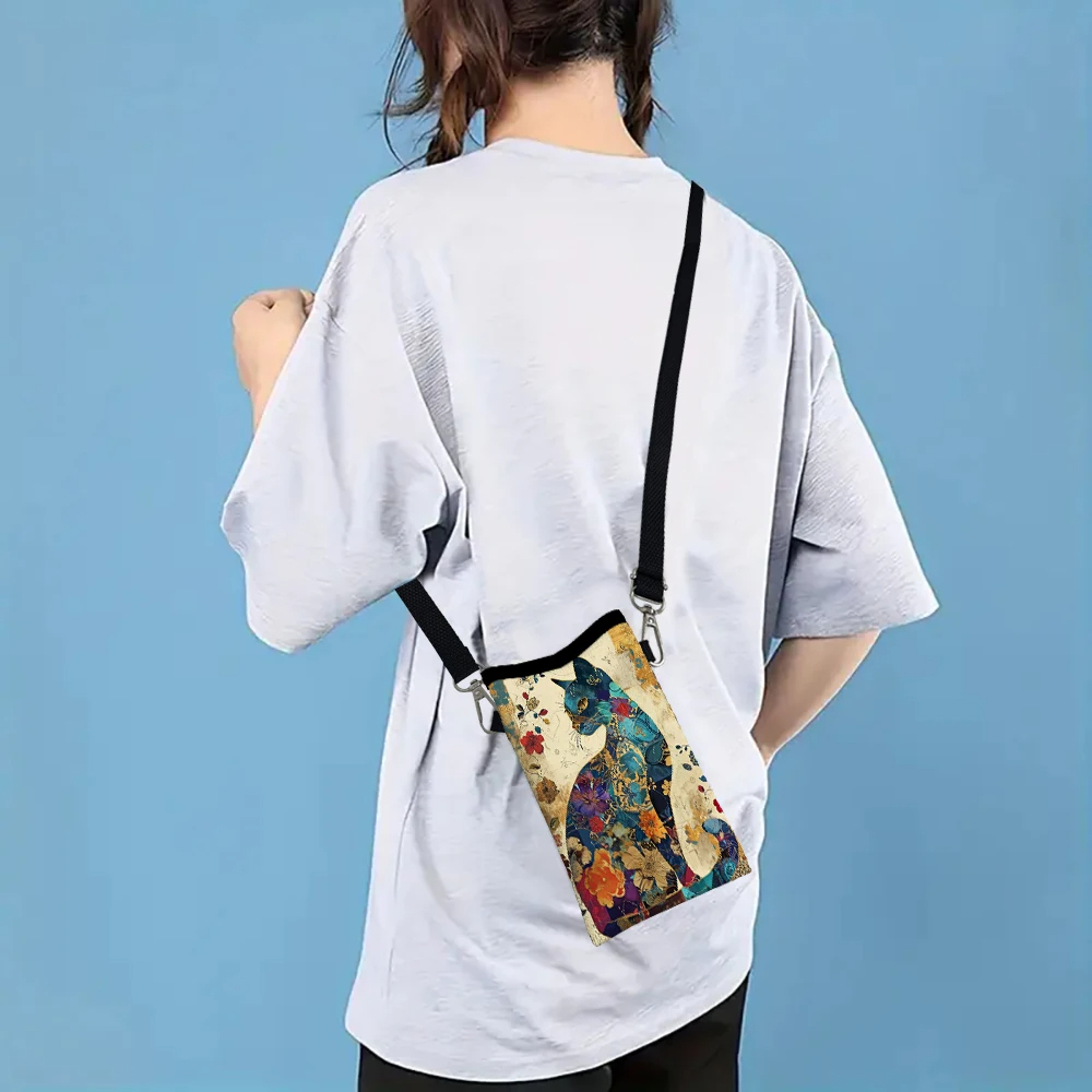 Çiçek Kedi Desenli Crossbody Ç - Phone Bag Crossbody incelemesi ve fiyatı
